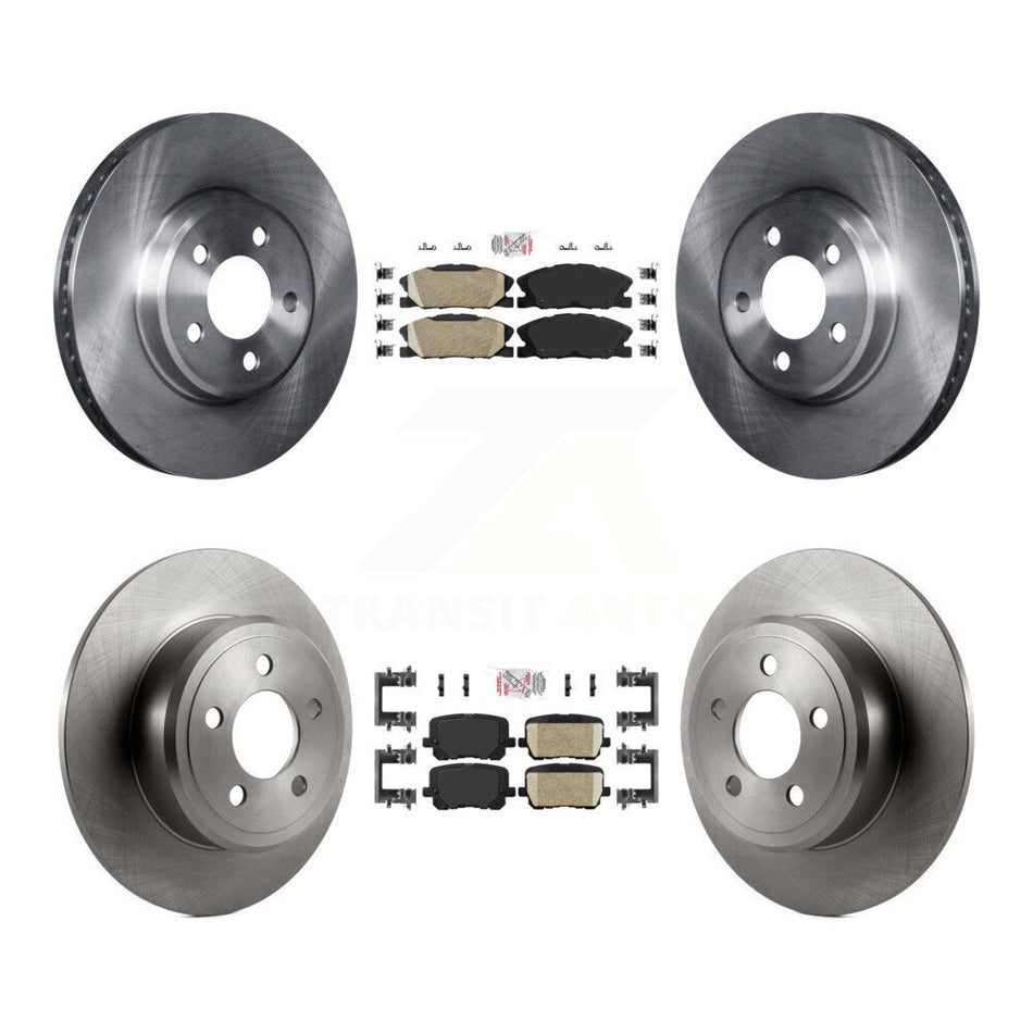Front Rear Ceramic Pads And Disc Brake Rotors Kit For Dodge Charger Pursuit with RWD 3.6L K8A-101792