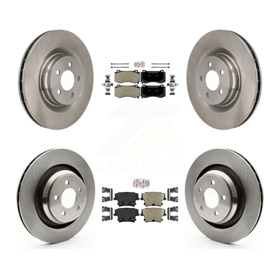 Front Semi-Metallic Rear Ceramic Pads And Disc Brake Rotors Kit For Dodge Charger K8A-101840