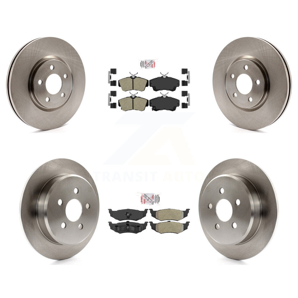 Front Rear Semi-Metallic Pad & Brake Rotors Kit For 2007 Chrysler PT Cruiser Turbocharged K8A-101856