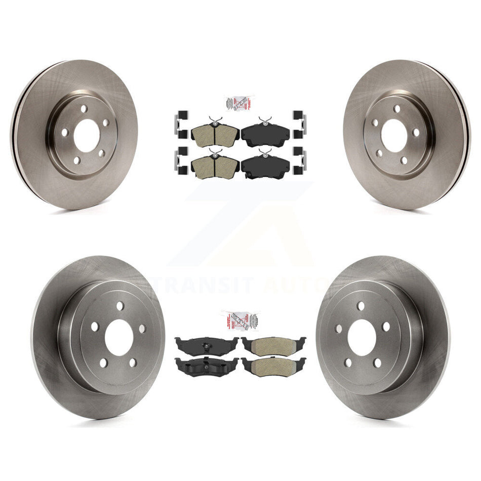 Front Rear Semi-Metallic Pad & Brake Rotor Kit For 08-09 Chrysler PT Cruiser Turbocharged K8A-101858