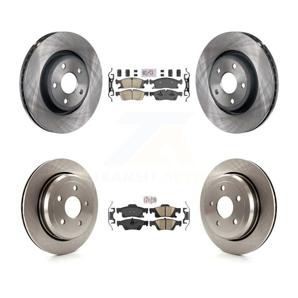 Front Rear Ceramic Pad Brake Rotor Kit For Jeep Grand Cherokee WK With Vented Rotors K8A-101873
