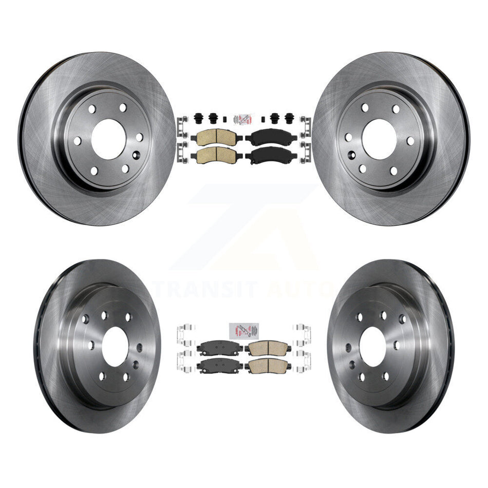 Front Rear Ceramic Pad & Brake Rotors Kit For GMC Acadia Buick Enclave Chevrolet Traverse K8A-101879