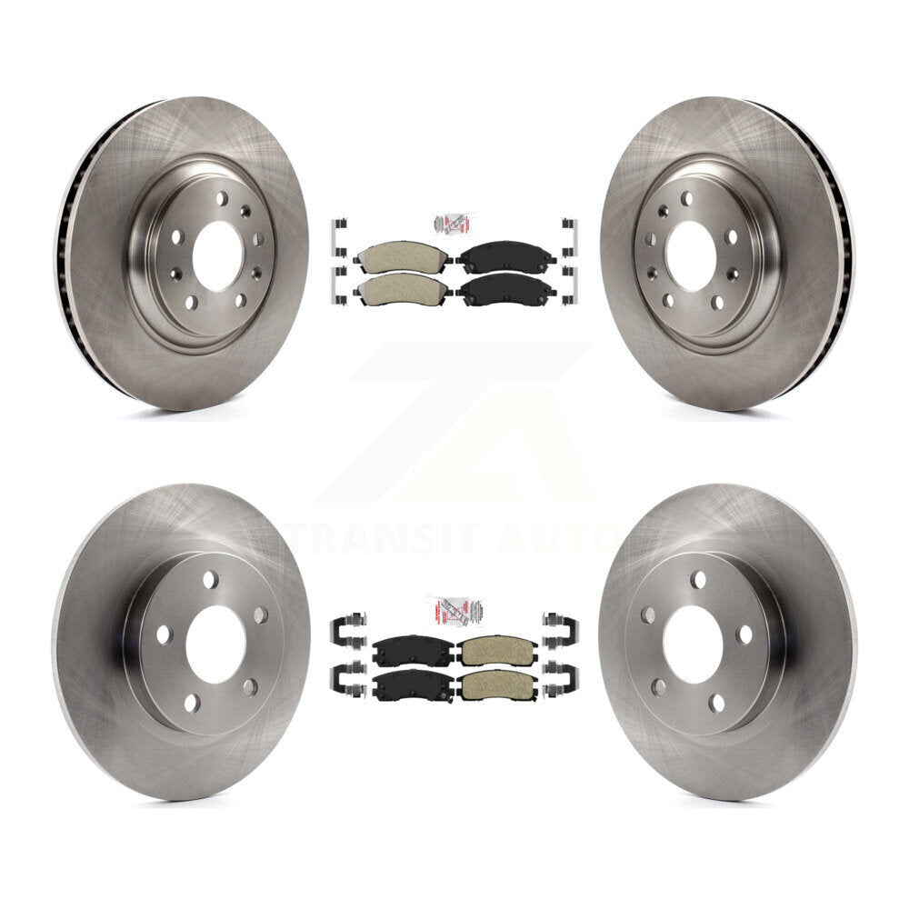 Front Rear Semi-Metallic Pads And Disc Brake Rotors Kit For 2004 Pontiac Bonneville GXP K8A-101886