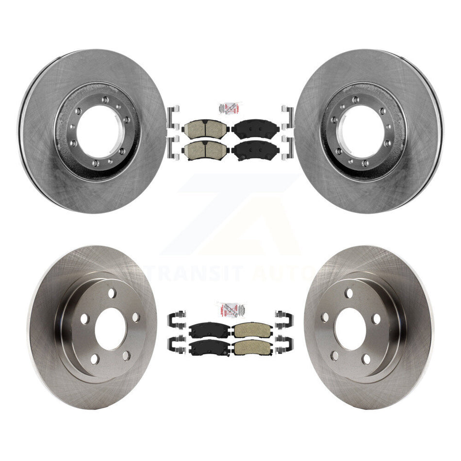 Front Ceramic Rear Semi-Metallic Pad Brake Rotor Kit For Buick LeSabre Pontiac Bonneville K8A-101887