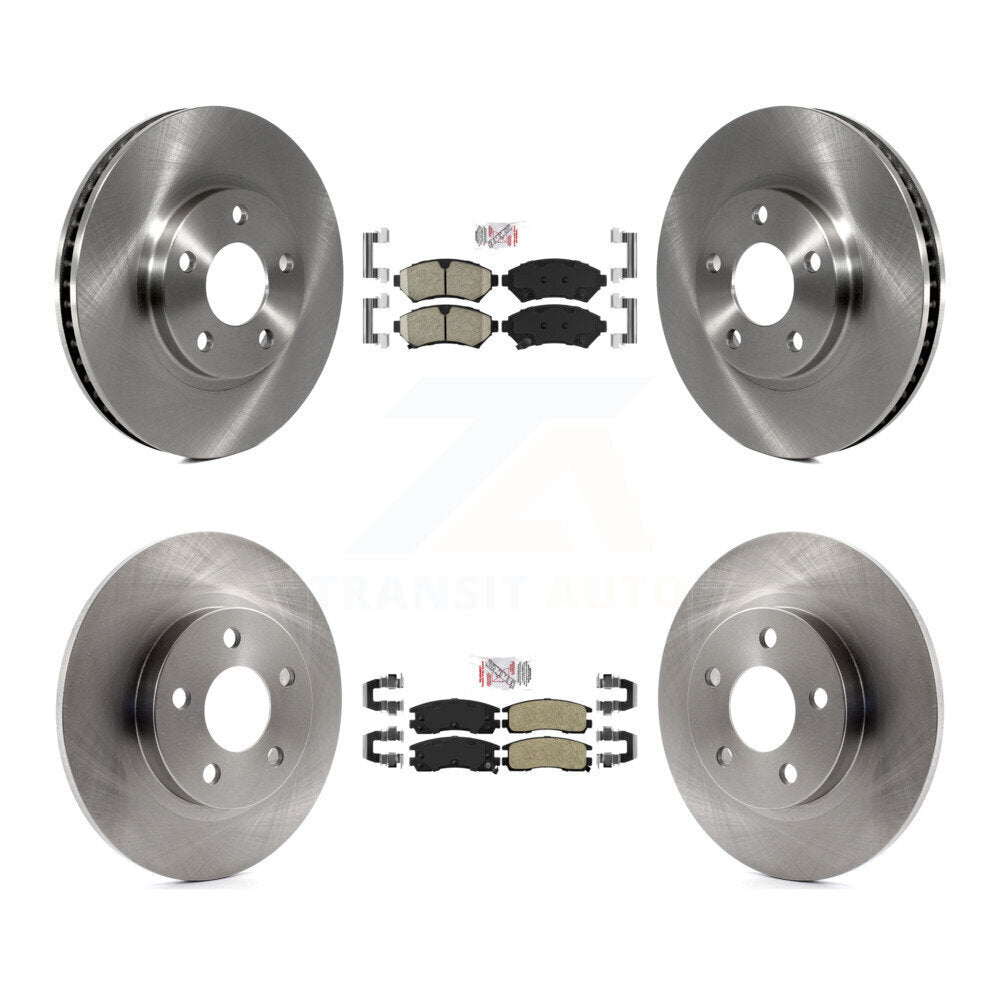Front Ceramic Rear Semi-Metallic Pad Disc Brake Rotor Kit For Cadillac DeVille Buick Park K8A-101890