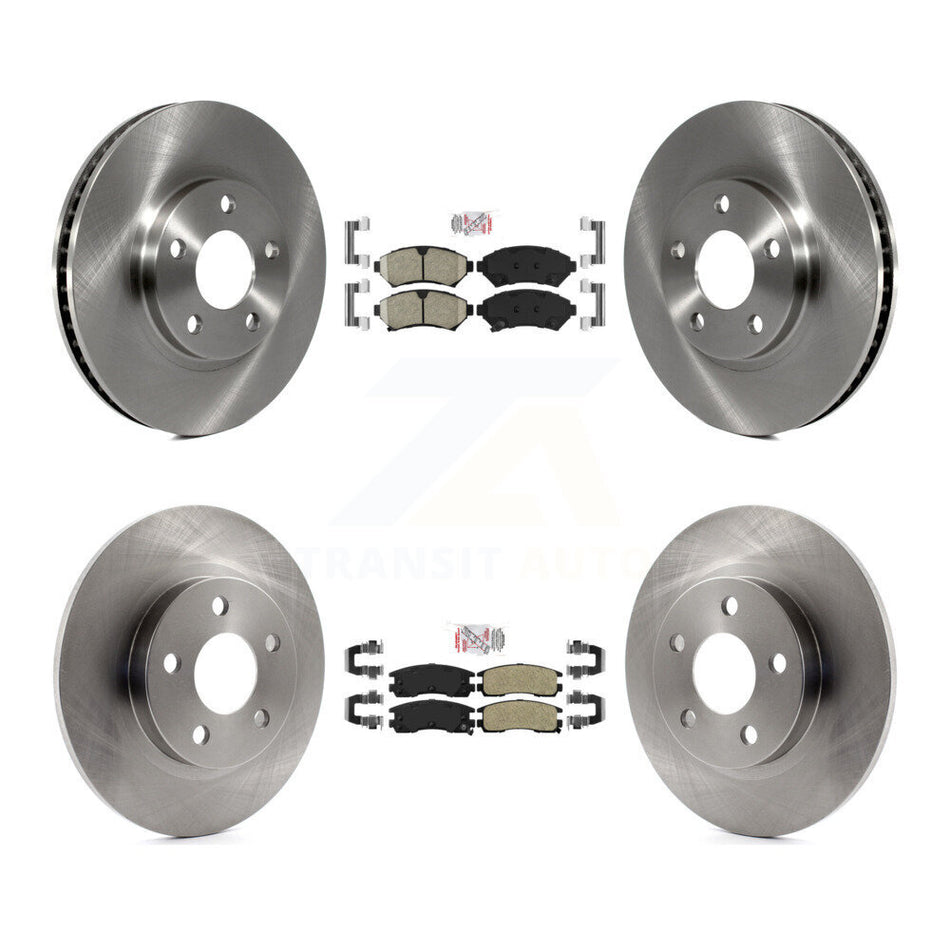Front Ceramic Rear Semi-Metallic Pad Disc Brake Rotor Kit For Cadillac DeVille Buick Park K8A-101890