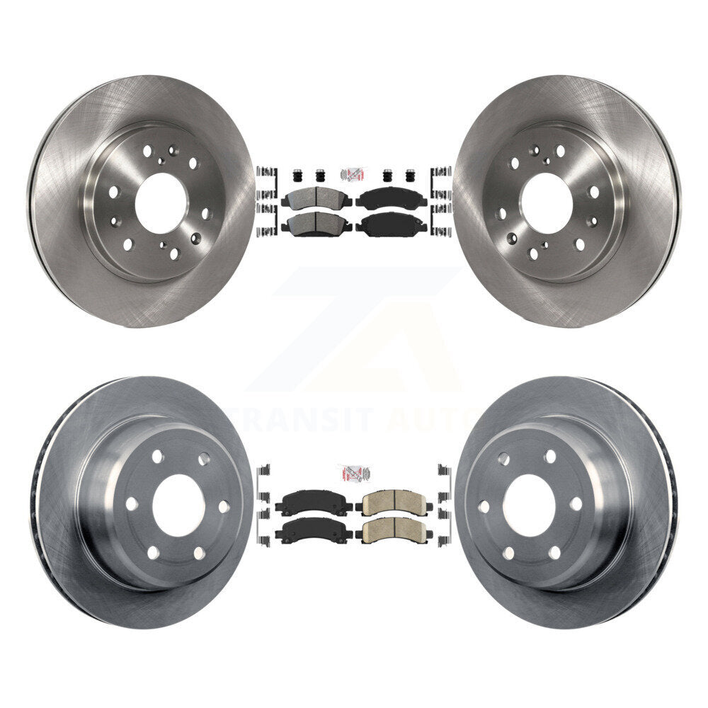 Front Semi-Metallic Rear Ceramic Pad Disc Brake Rotors Kit For Chevrolet Express 1500 GMC K8A-101893