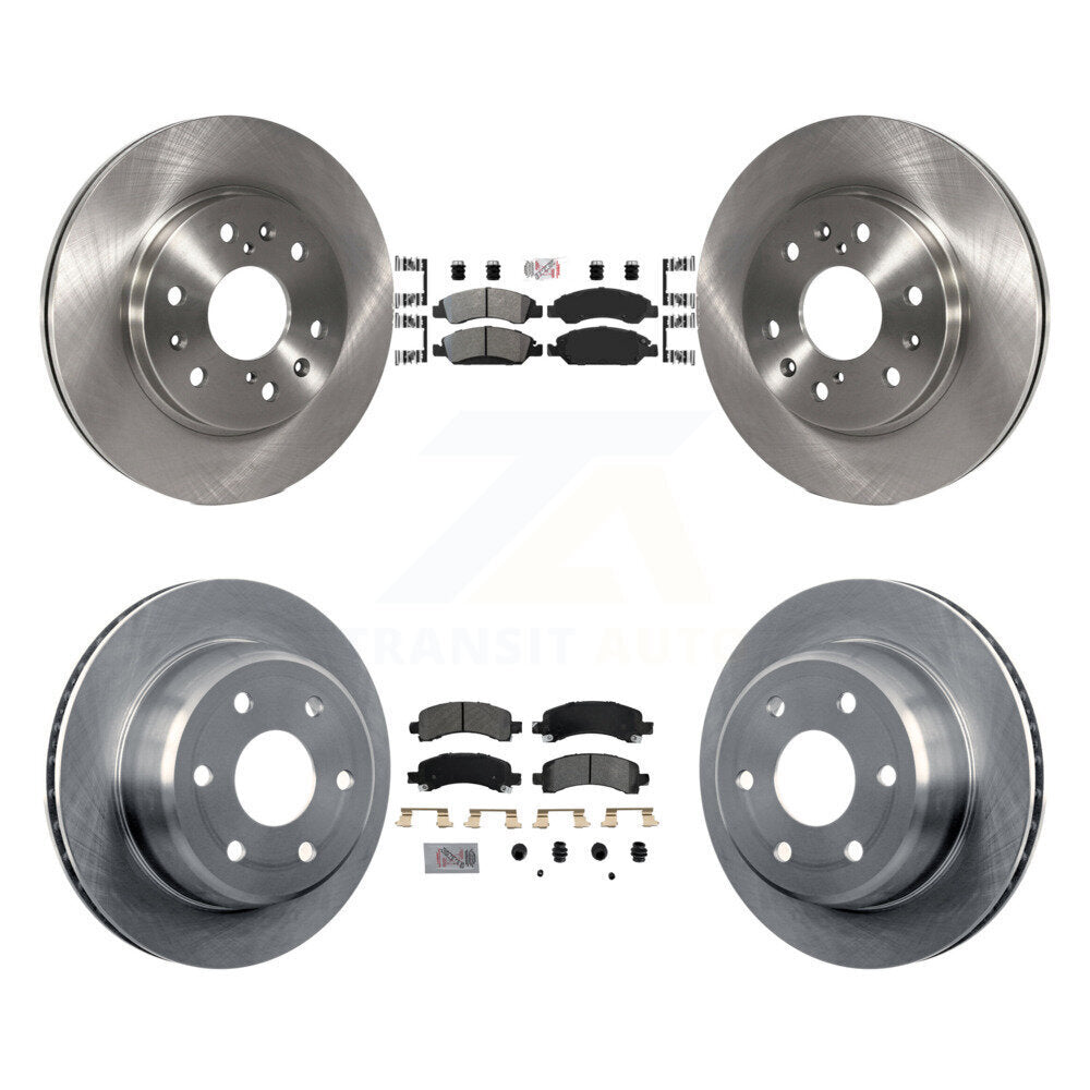 Front Rear Semi-Metallic Pad & Disc Brake Rotor Kit For Chevrolet Express 1500 GMC Savana K8A-101894