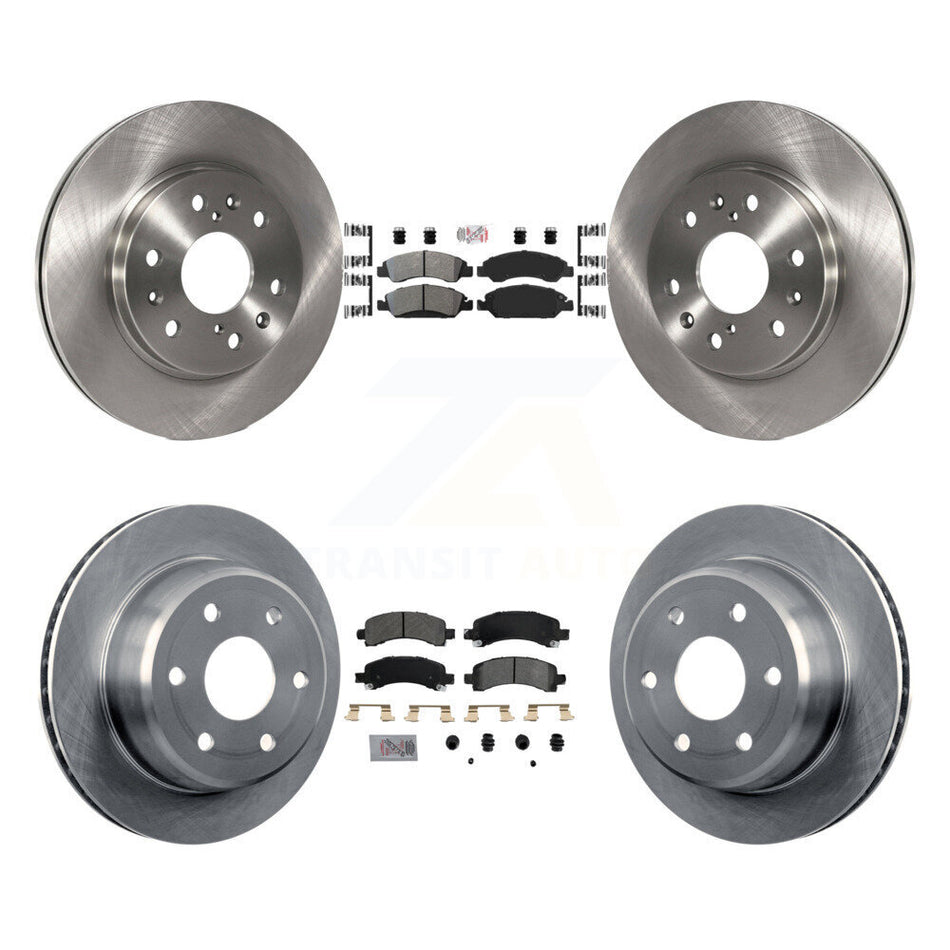Front Rear Semi-Metallic Pad & Disc Brake Rotor Kit For Chevrolet Express 1500 GMC Savana K8A-101894