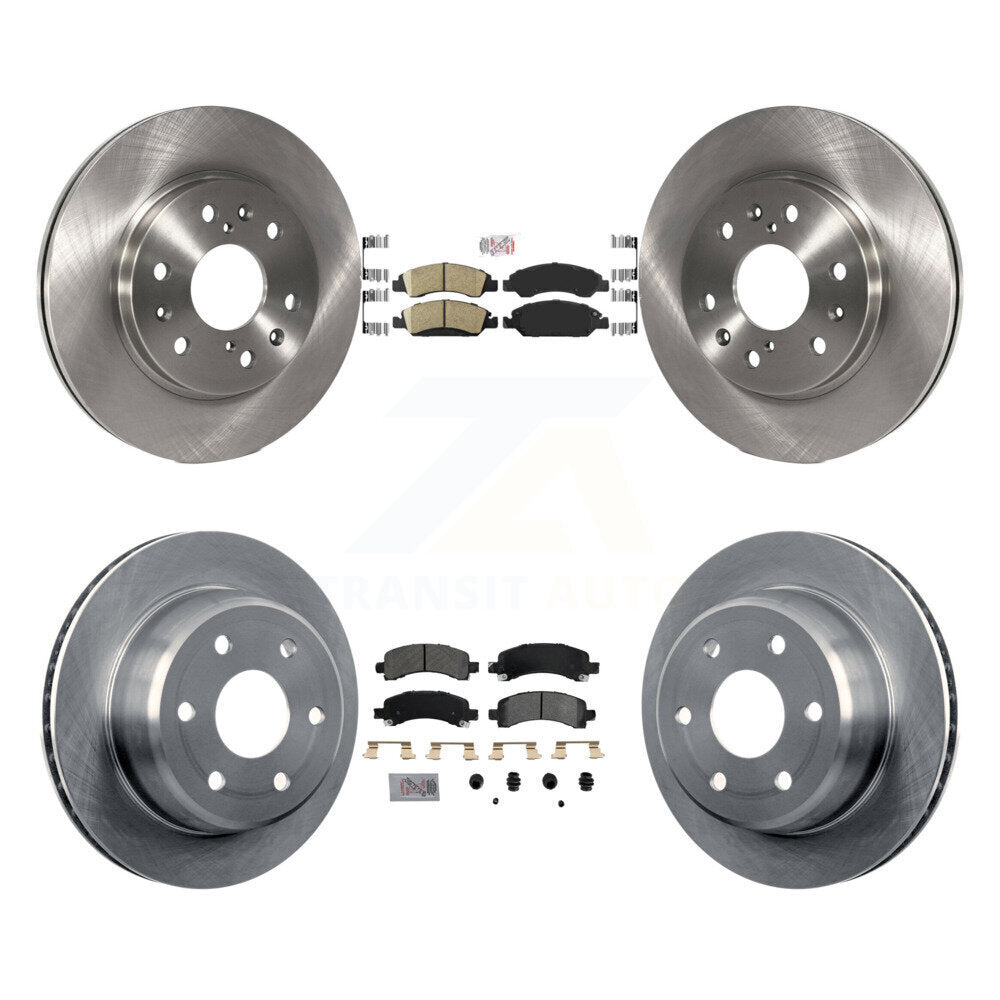 Front Ceramic Rear Semi-Metallic Pad Disc Brake Rotors Kit For Chevrolet Express 1500 GMC K8A-101898