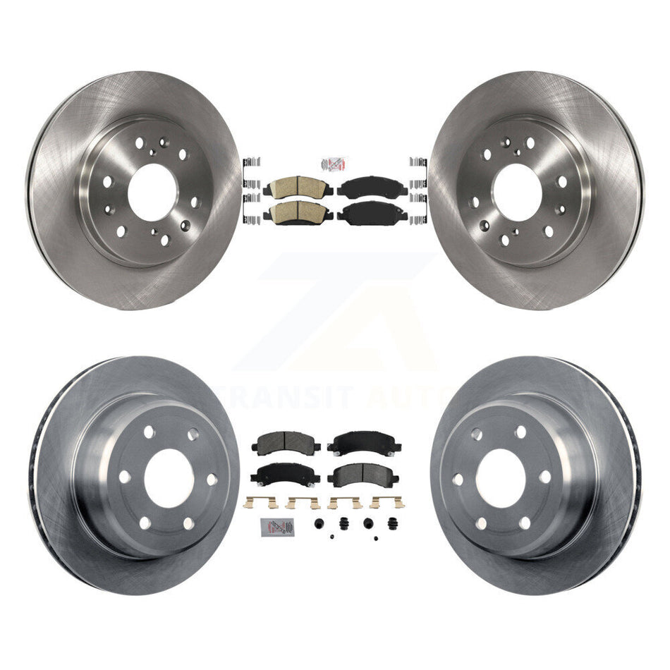Front Ceramic Rear Semi-Metallic Pad Disc Brake Rotors Kit For Chevrolet Express 1500 GMC K8A-101898