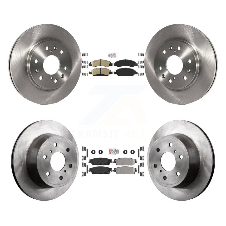 Front Ceramic Rear Semi-Metallic Pad Brake Rotors Kit For Chevrolet GMC Sierra 1500 Tahoe K8A-101903