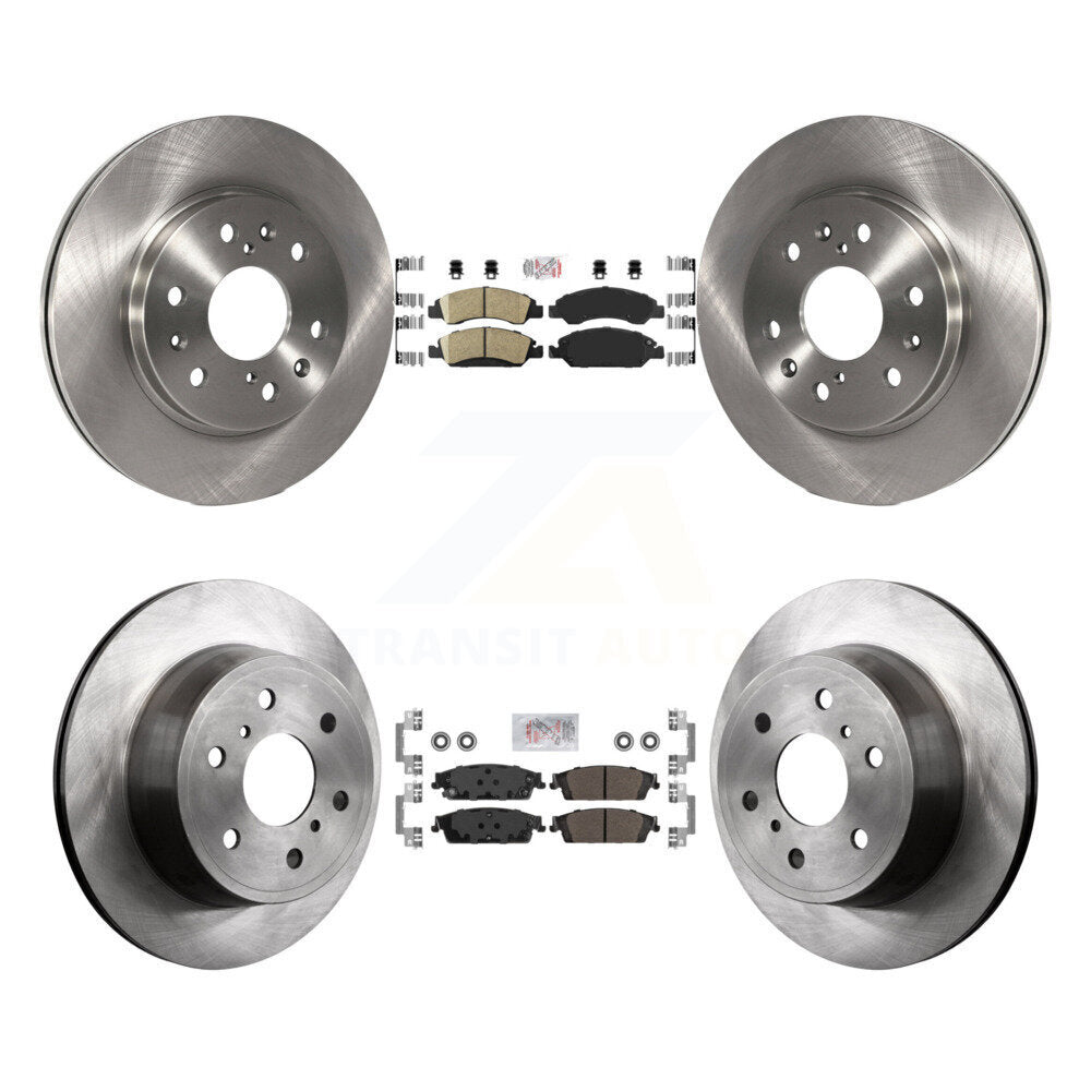 Front Ceramic Rear Semi-Metallic Pad Brake Rotors Kit For GMC Sierra 1500 Chevrolet Tahoe K8A-101908