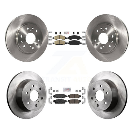 Front Ceramic Rear Semi-Metallic Pad Brake Rotors Kit For GMC Sierra 1500 Chevrolet Tahoe K8A-101908