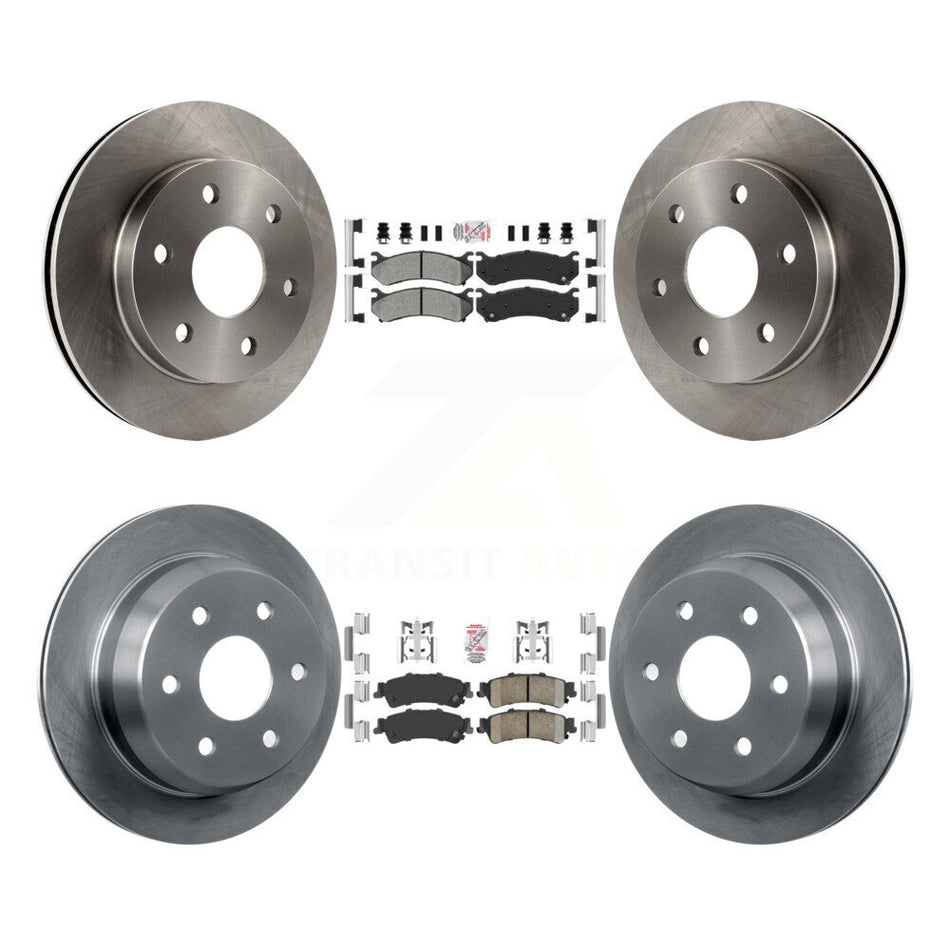 Front Semi-Metallic Rear Ceramic Pad Brake Rotors Kit For Chevrolet GMC Silverado 1500 XL K8A-101919