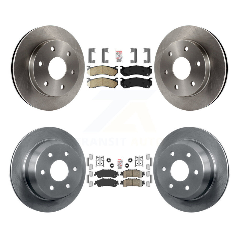 Front Rear Ceramic Pad Brake Rotor Kit For Chevrolet GMC Silverado 1500 Sierra Classic XL K8A-101924