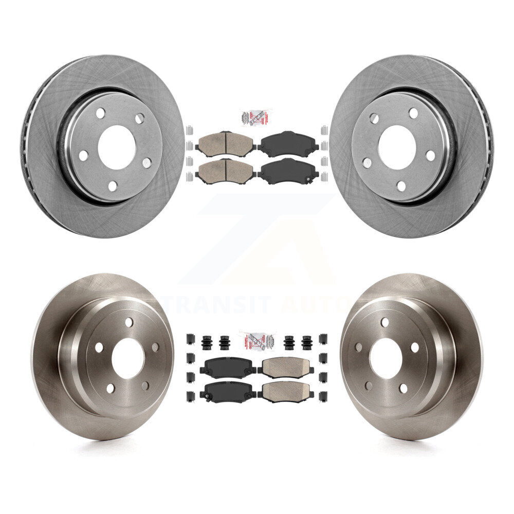 Front Rear Ceramic Pads And Disc Brake Rotors Kit For Jeep Wrangler K8A-101945