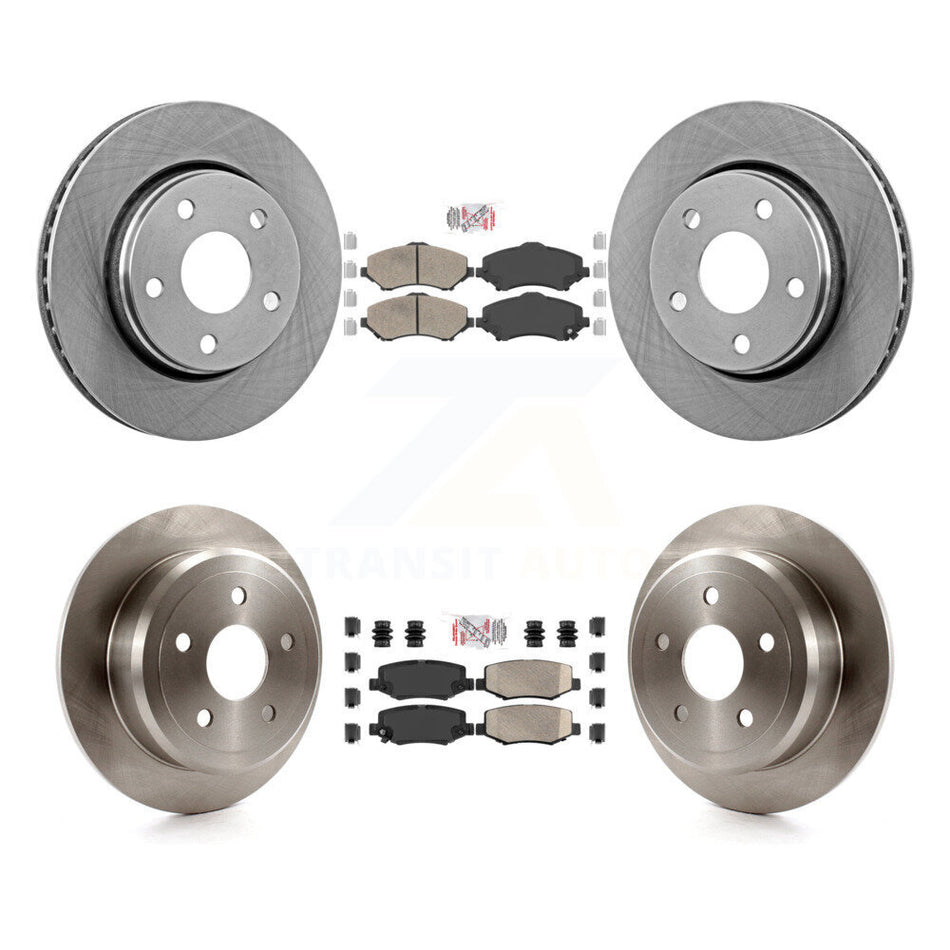 Front Rear Ceramic Pads And Disc Brake Rotors Kit For Jeep Wrangler K8A-101945