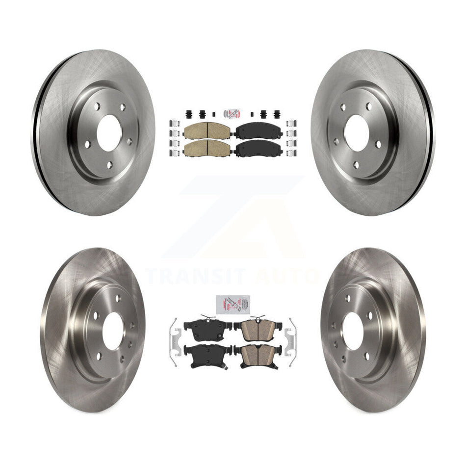 Front Rear Ceramic Pad & Disc Brake Rotor Kit For Chrysler Pacifica Grand Caravan Voyager K8A-101963