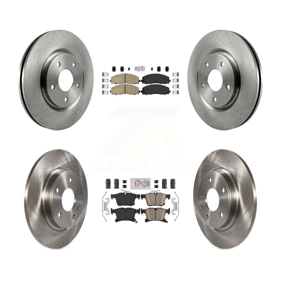 Front Rear Ceramic Pad & Disc Brake Rotor Kit For Chrysler Pacifica Grand Caravan Voyager K8A-101964