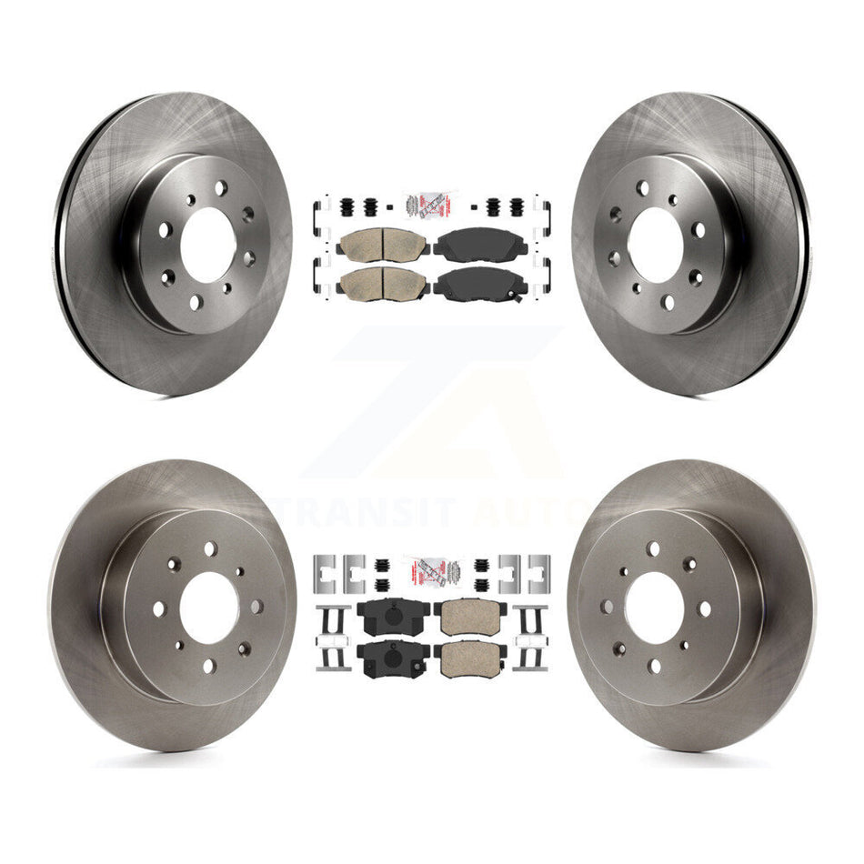 Front Rear Ceramic Pads And Disc Brake Rotors Kit For Honda Civic Acura EL K8A-102009