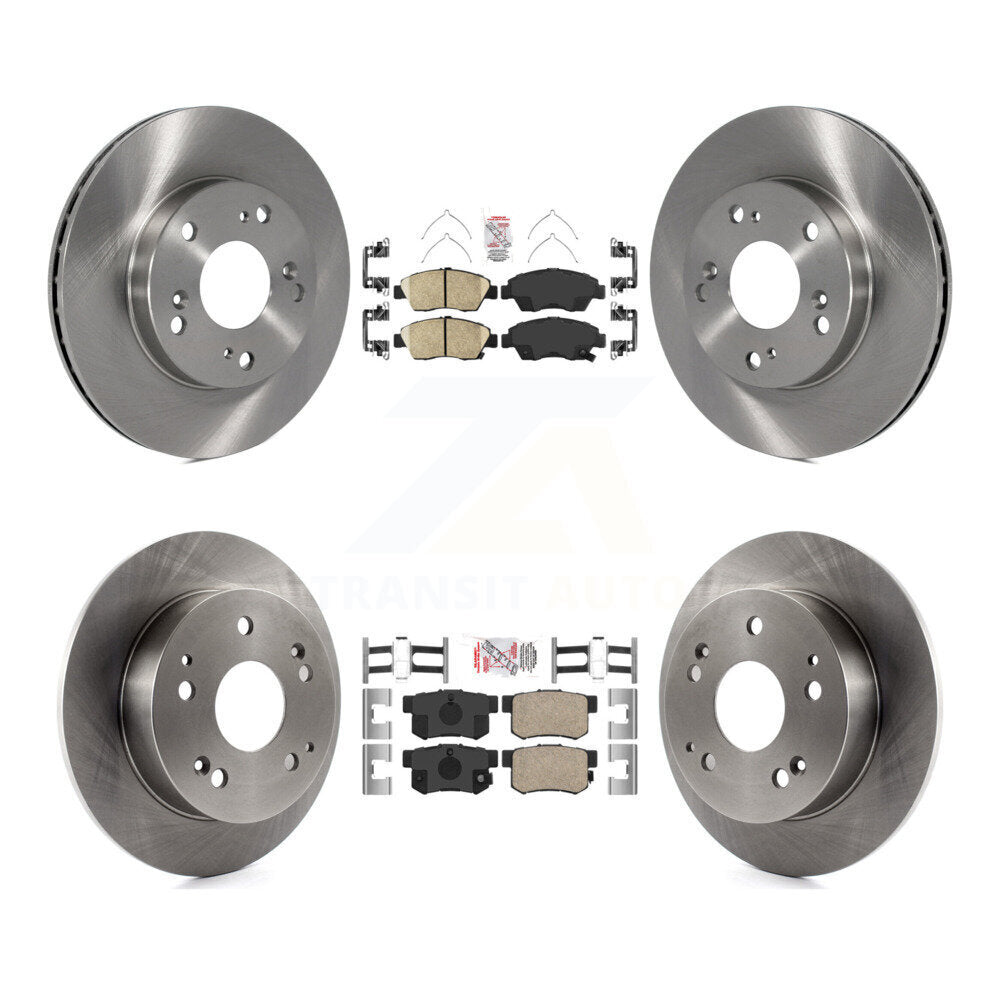 Front Rear Ceramic Pads And Disc Brake Rotors Kit For Honda Civic Acura RSX K8A-102010