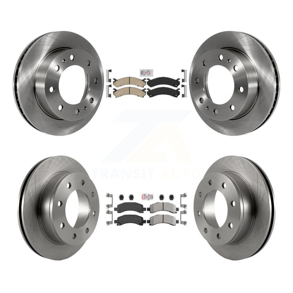 Front Ceramic Rear Semi-Metallic Pad & Disc Brake Rotor Kit For GMC Savana 2500 Chevrolet K8A-102061