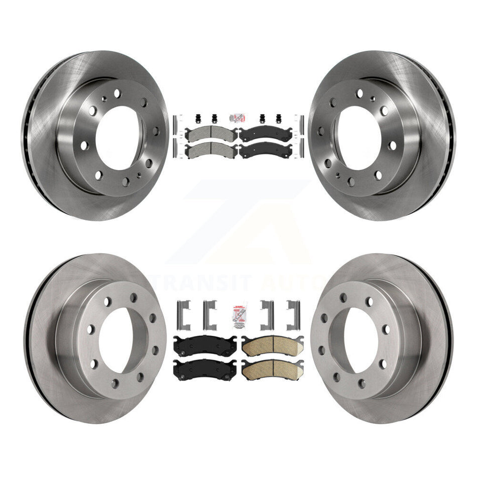 Front Semi-Metallic Rear Ceramic Pad Brake Rotors Kit For Chevrolet GMC Sierra 2500 HD XL K8A-102065