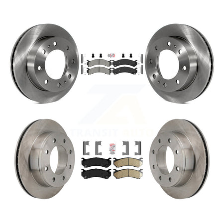 Front Semi-Metallic Rear Ceramic Pad Brake Rotors Kit For Chevrolet GMC Sierra 2500 HD H2 K8A-102069
