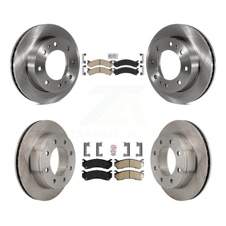 Front Rear Ceramic Pad Brake Rotors Kit For Chevrolet GMC Sierra 2500 HD Silverado Hummer K8A-102071