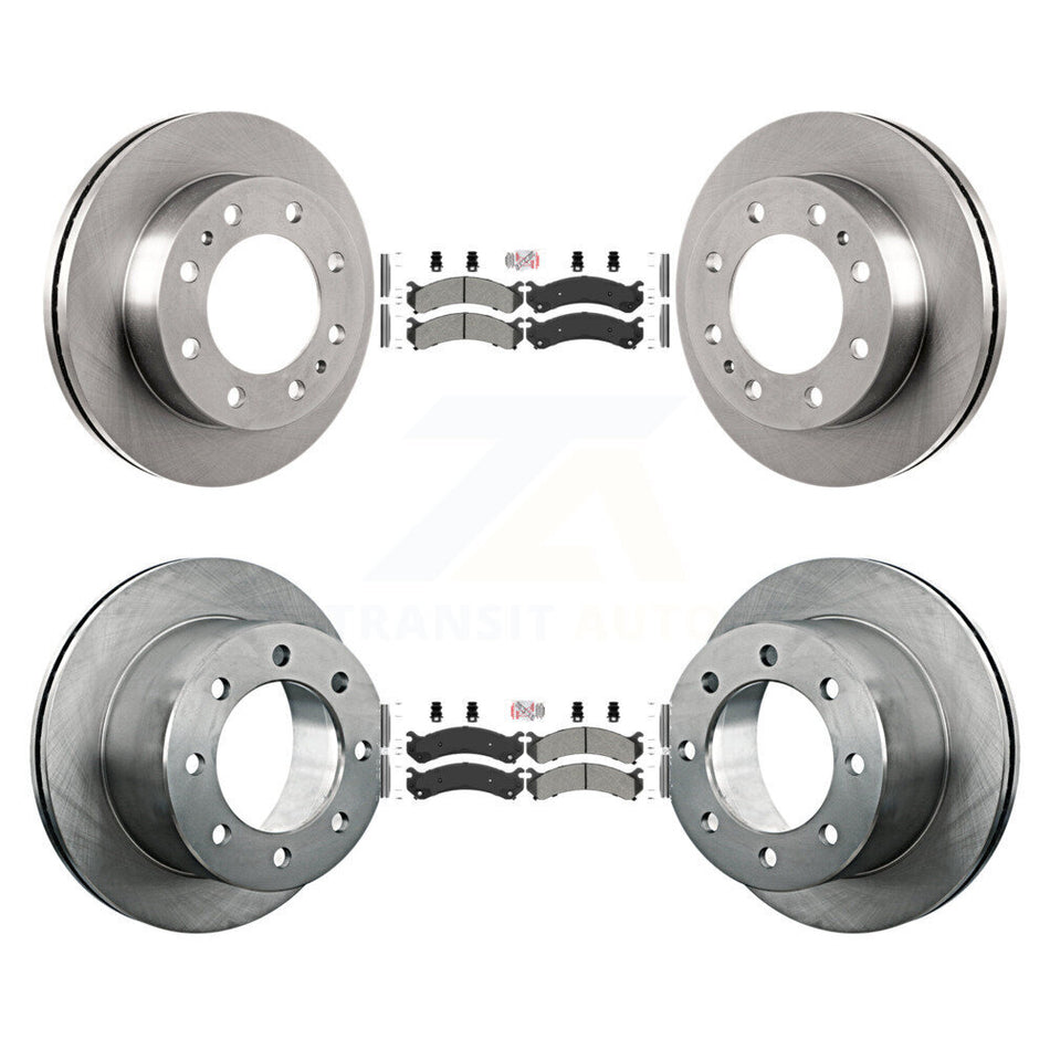 Front Rear Semi-Metallic Pad & Brake Rotor Kit For Chevrolet GMC Silverado 3500 Sierra HD K8A-102076