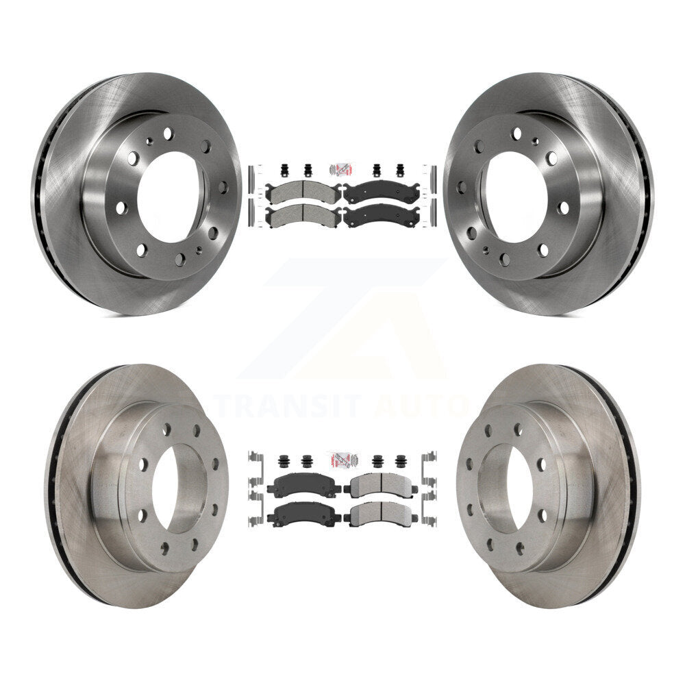 Front Rear Semi-Metallic Pad & Disc Brake Rotor Kit For Chevrolet Express 2500 GMC Savana K8A-102087