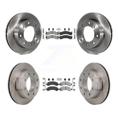 Front Rear Semi-Metallic Pad & Disc Brake Rotor Kit For Chevrolet Express 2500 GMC Savana K8A-102087