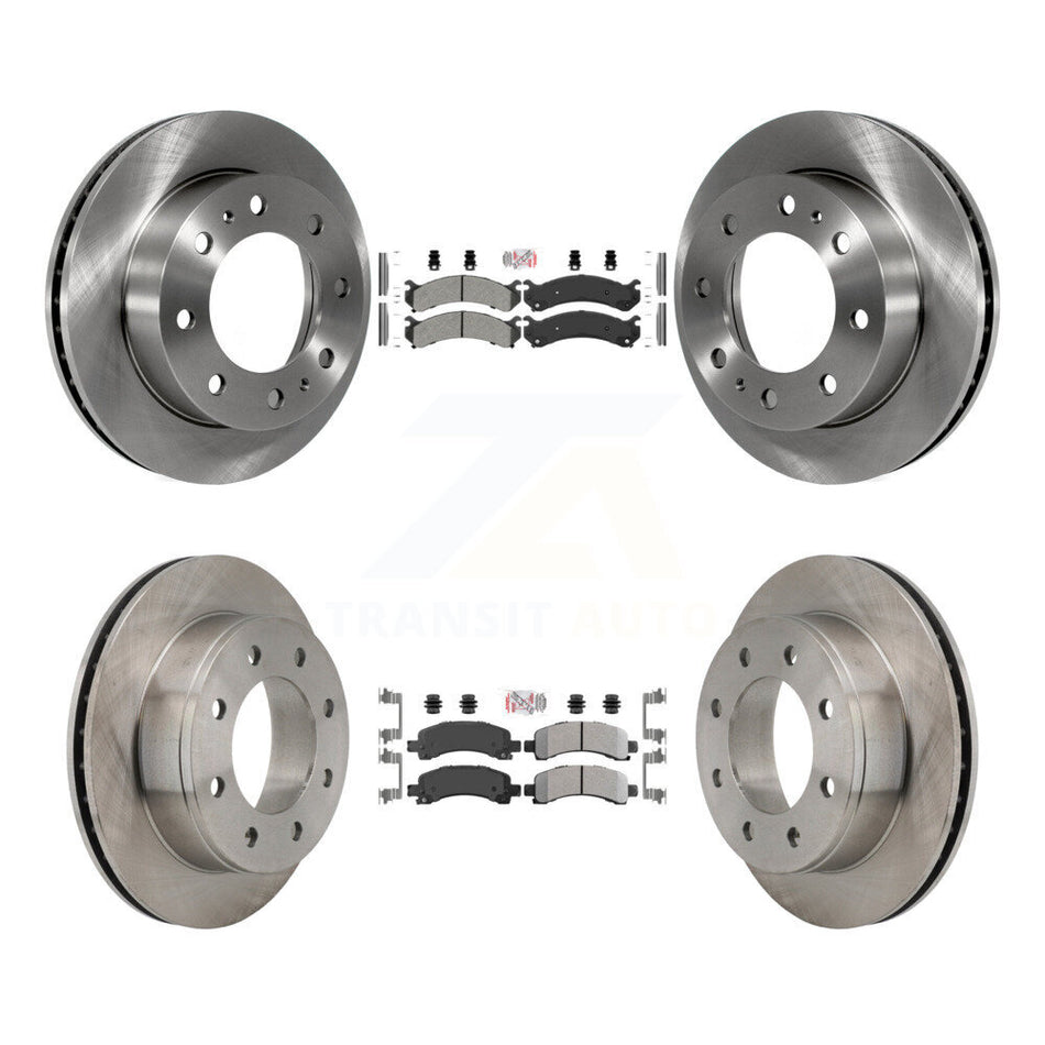 Front Rear Semi-Metallic Pad & Disc Brake Rotor Kit For Chevrolet Express 2500 GMC Savana K8A-102087
