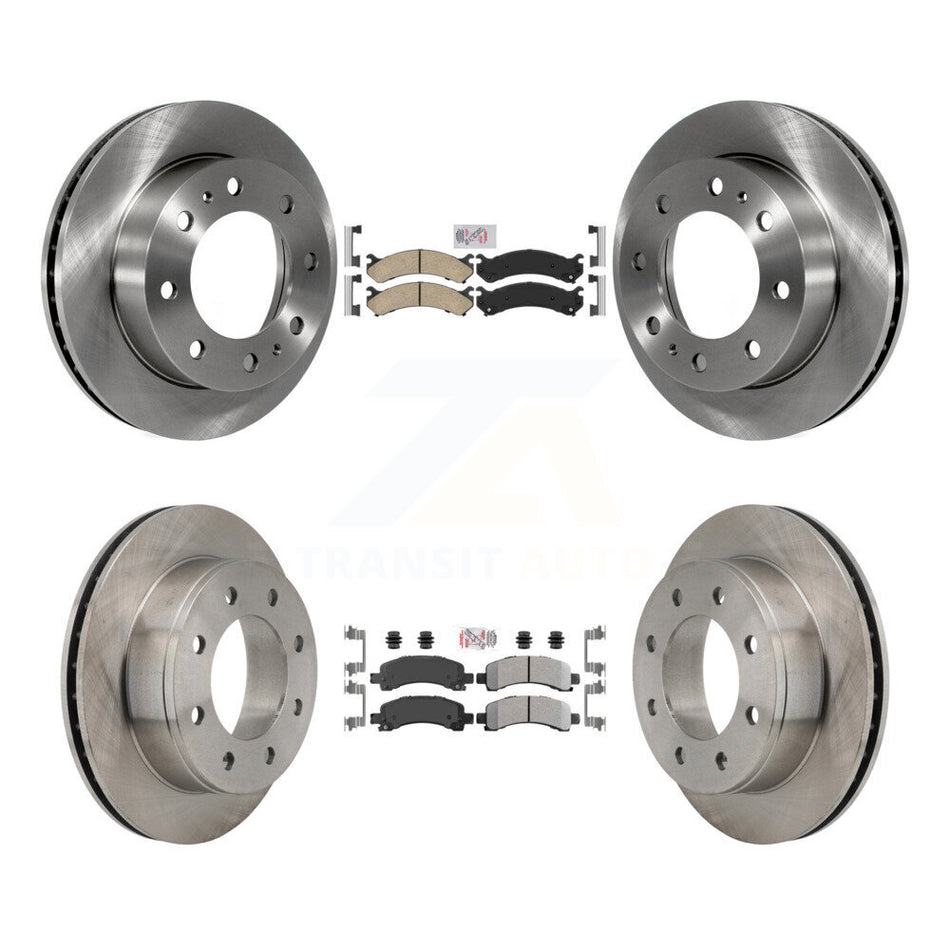 Front Ceramic Rear Semi-Metallic Pad Disc Brake Rotors Kit For Chevrolet Express 2500 GMC K8A-102093