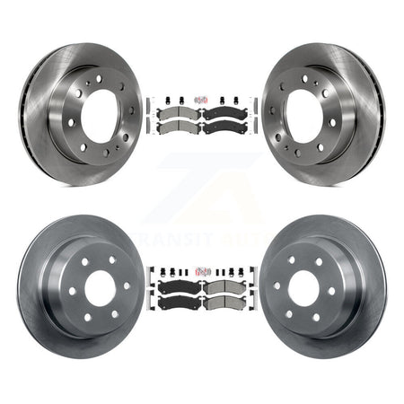 Front Rear Semi-Metallic Pad Brake Rotor Kit For Chevrolet Silverado 2500 HD Suburban GMC K8A-102098