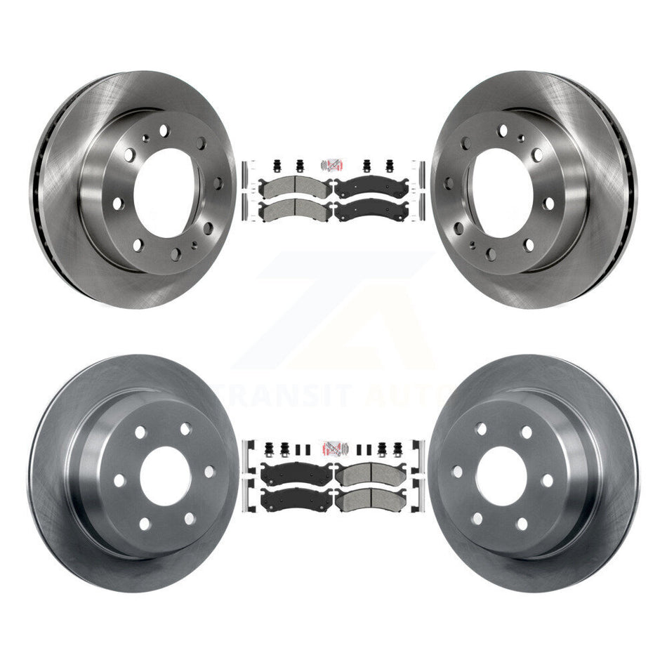 Front Rear Semi-Metallic Pad Brake Rotor Kit For Chevrolet Silverado 2500 HD Suburban GMC K8A-102098