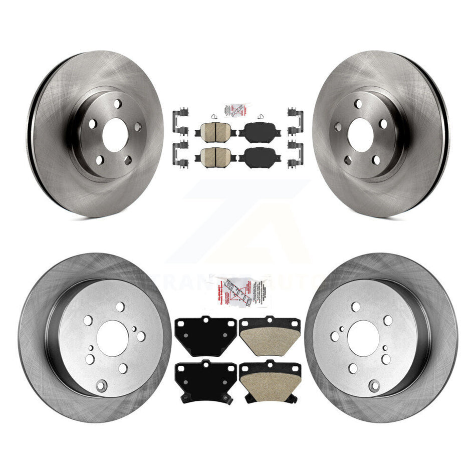 Front Ceramic Rear Semi-Metallic Pads And Disc Brake Rotors Kit For Toyota Celica K8A-102102