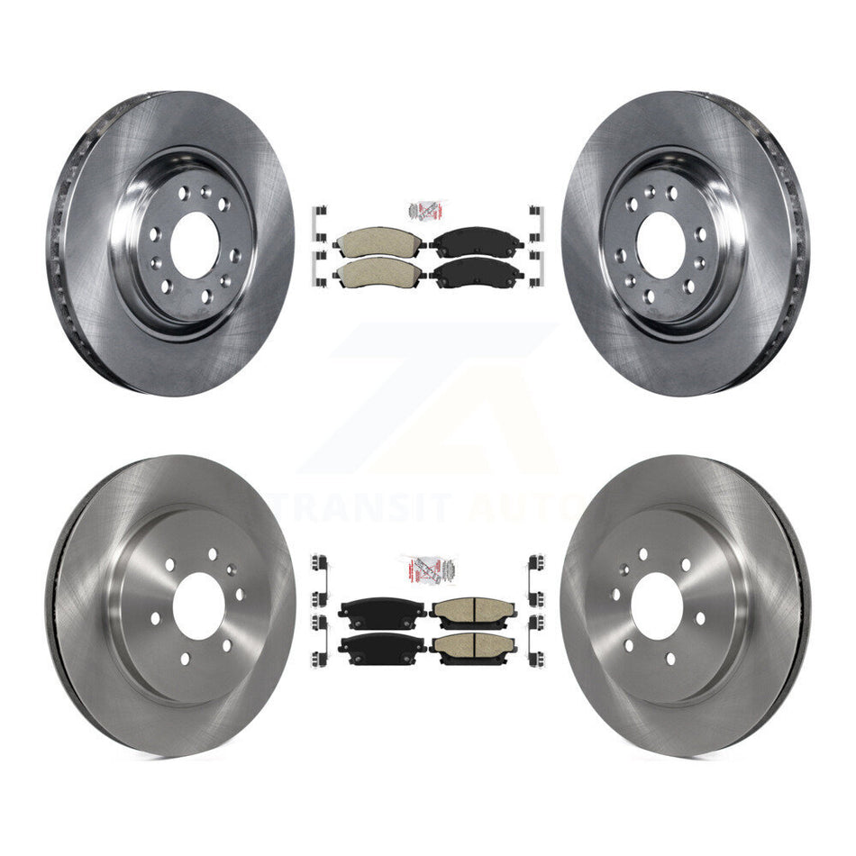 Front Rear Semi-Metallic Pads And Disc Brake Rotors Kit For Cadillac SRX K8A-102103