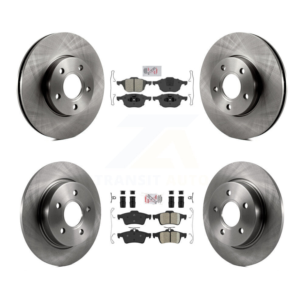 Front Semi-Metallic Rear Ceramic Pads And Disc Brake Rotors Kit For Ford Focus K8A-102122