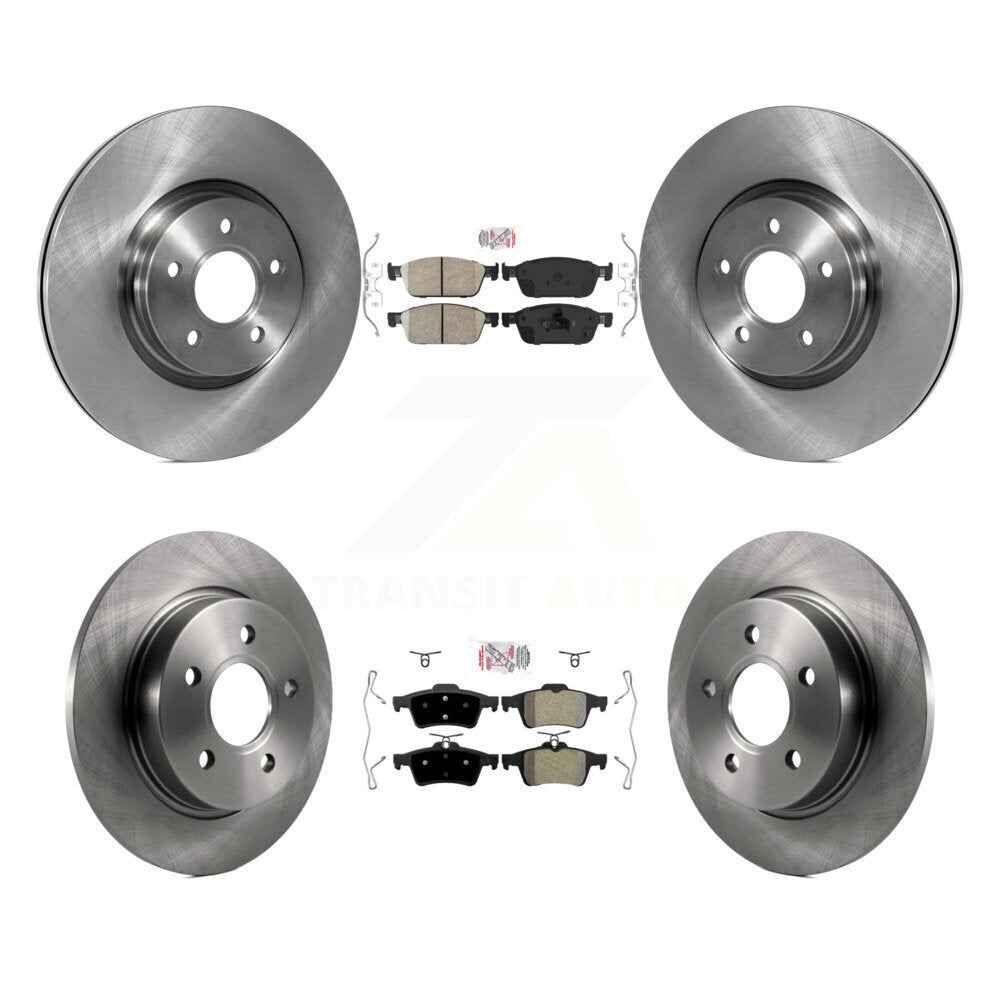 Front Ceramic Rear Semi-Metallic Pad And Disc Brake Rotor Kit For 2013-2018 Ford Focus ST K8A-102127
