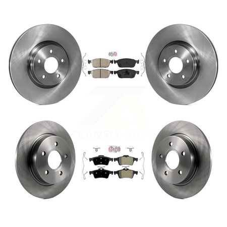 Front Ceramic Rear Semi-Metallic Pad And Disc Brake Rotor Kit For 2013-2018 Ford Focus ST K8A-102127