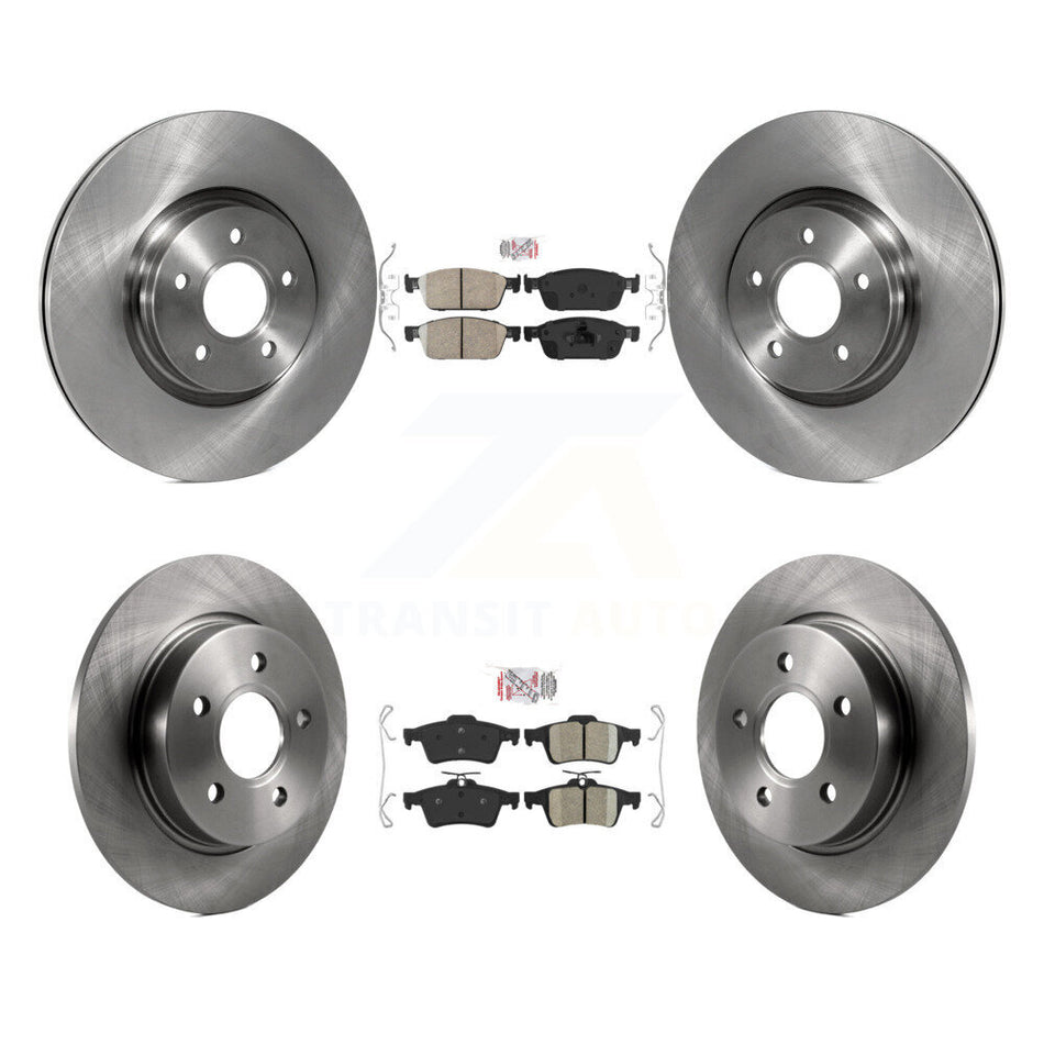 Front Rear Ceramic Pad Brake Rotor Kit For 2013-2018 Ford Focus With 320mm Diameter K8A-102129