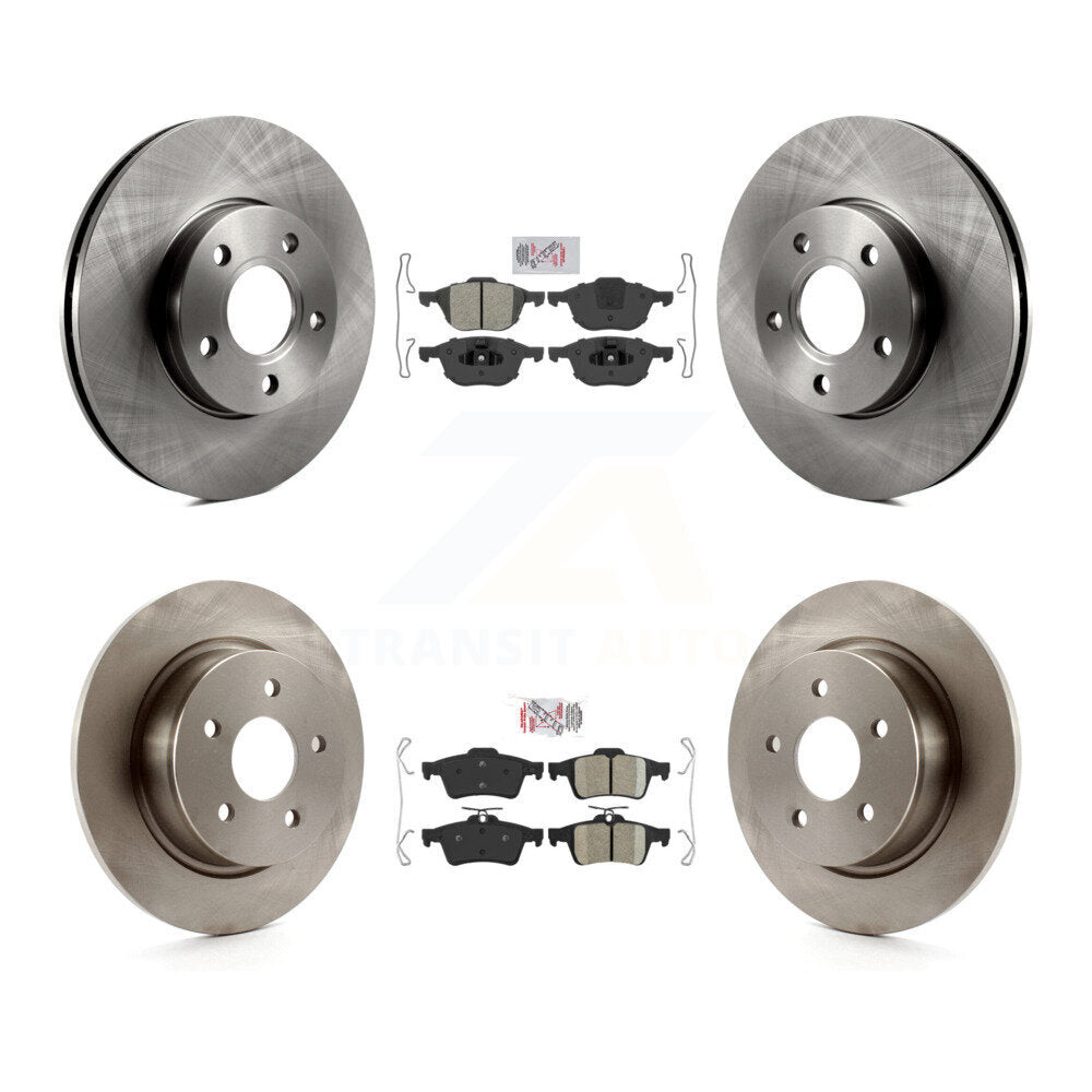 Front Semi-Metallic Rear Ceramic Pads And Disc Brake Rotors Kit For Ford C-Max K8A-102132