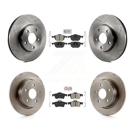 Front Semi-Metallic Rear Ceramic Pads And Disc Brake Rotors Kit For Ford C-Max K8A-102132