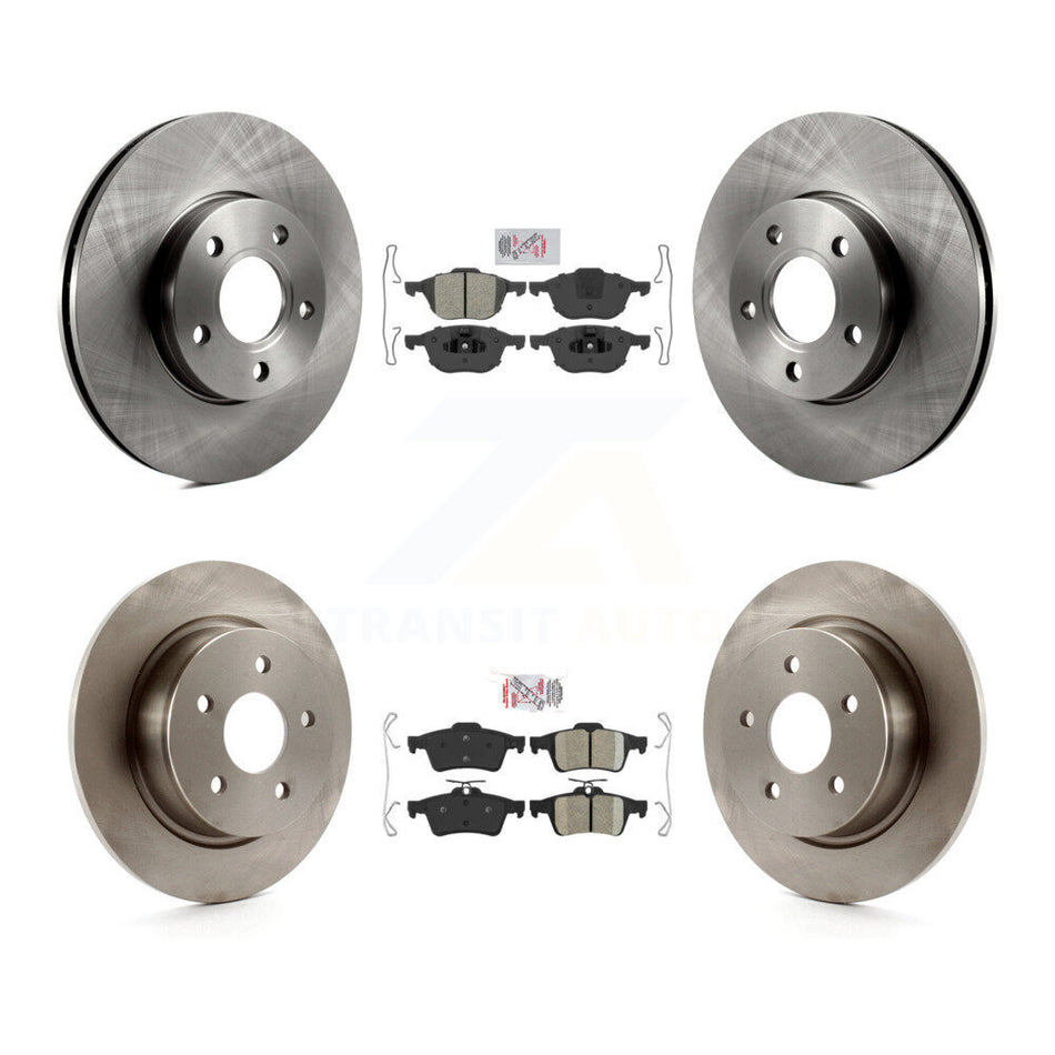Front Semi-Metallic Rear Ceramic Pads And Disc Brake Rotors Kit For Ford C-Max K8A-102132