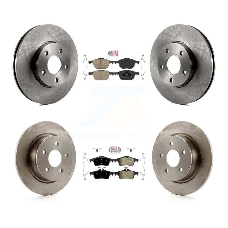 Front Ceramic Rear Semi-Metallic Pads And Disc Brake Rotors Kit For Ford C-Max K8A-102136