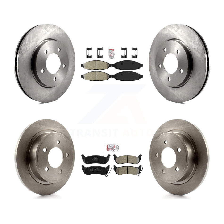 Front Rear Semi-Metallic Pads And Disc Brake Rotors Kit For 2004-2008 Chrysler Pacifica K8A-102188