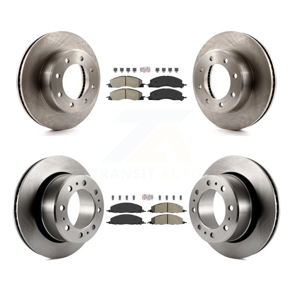 Front Rear Semi-Metallic Pads And Disc Brake Rotors Kit For Ram 3500 2500 1500 Dodge K8A-102189