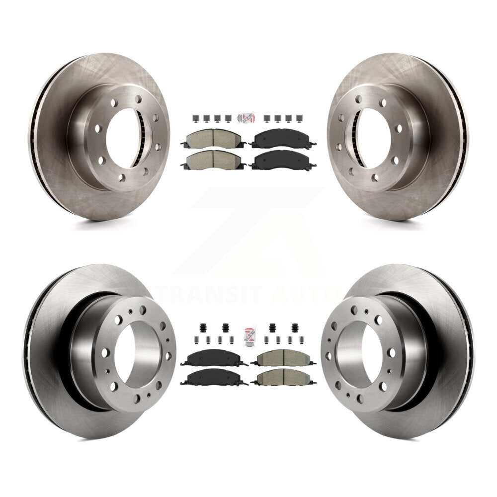 Front Rear Semi-Metallic Pads And Disc Brake Rotors Kit For Ram 3500 2500 1500 Dodge K8A-102190